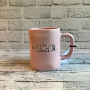 Rae Dunn Breast Cancer Awareness Courageous Pink Ceramic Mug